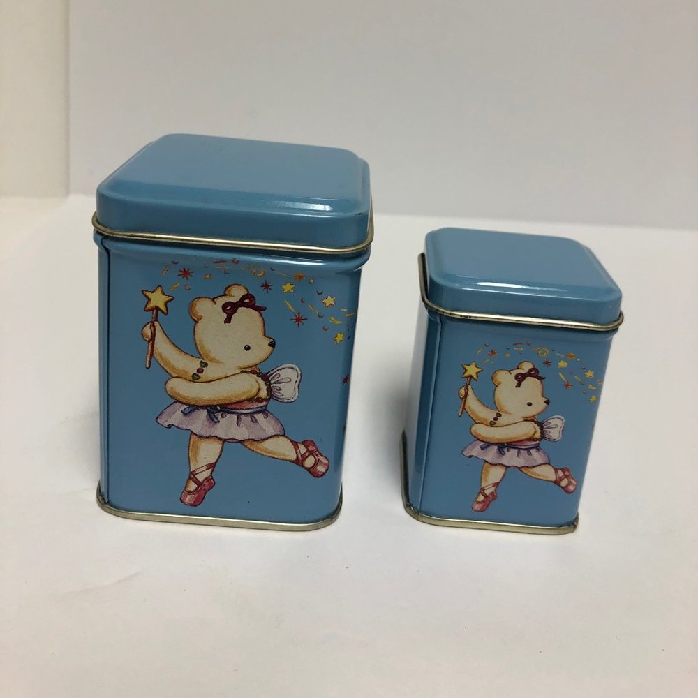 Vintage Rare Hunkydory Miniature tins Dana Kubick 1987 Ballerina Bear